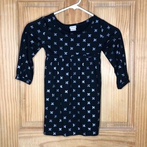 Xhilaration Black Long Sleep Skull Shirt/Dress (S)